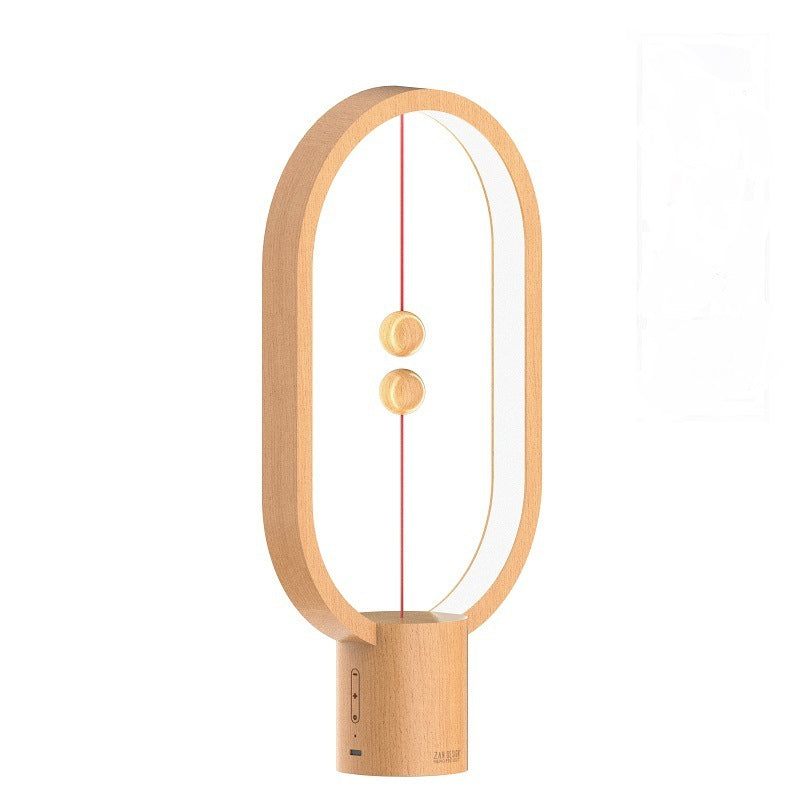 Magnetische Tischleuchte aus Holz - Moderne Eleganz für Ihr Zuhause