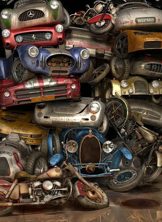 Sportwagen Poster – Comic Racing Kunst auf Leinwand | Wandbild für Wohnzimmer & Wohnkultur
