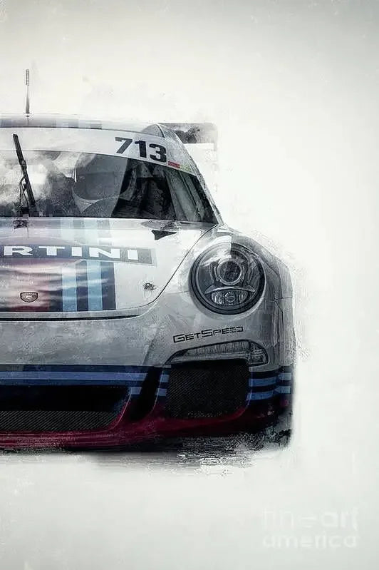 Sportwagen Poster – Comic Racing Kunst auf Leinwand | Wandbild für Wohnzimmer & Wohnkultur