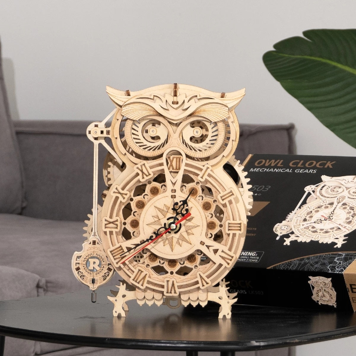 DIY Holzbausatz – 3D Eulen-Uhr zum Selberbauen