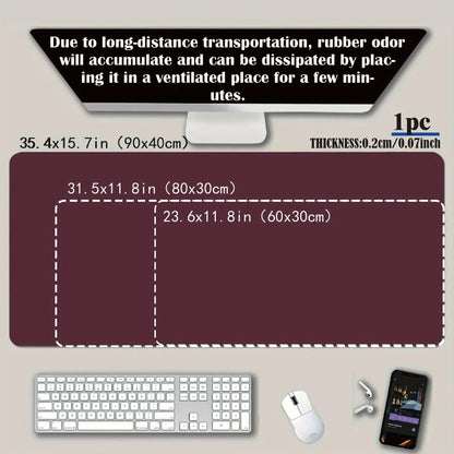 Großes weißes Gaming-Mauspad im Sportwagen-Design – rutschfest, langlebig & stylisch für Gamer und Büro