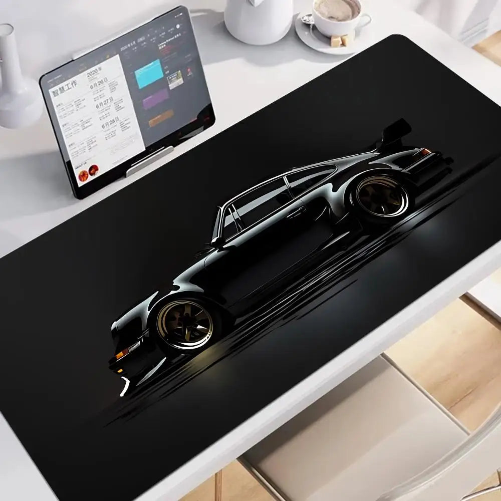 Großes Gaming-Mauspad im Sportwagen-Design – Motiv Porsche 911, rutschfest & stylisch für PC, Laptop & Gaming-Setup