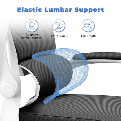 Ergonomischer Bürostuhl mit klappbaren Armlehnen – höhenverstellbar, atmungsaktiv & drehbar